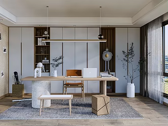 Modern study 3d model