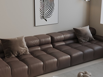 Three-seat sofa 3d model