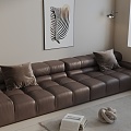 Three-seat sofa 3d model