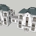 European Style Detached Villa with Classic Exterior Design Lush Garden and Balconies