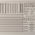 Jane European plaster line plaster line pillar lamp panel carved 3d model
