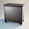 Dark Wooden Entryway Cabinet Sideboard With Decorative Legs And Drawer Design