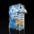Vertical Multi tiered Retail Display Shelf With Open Shelves For Product Merchandise Showcase