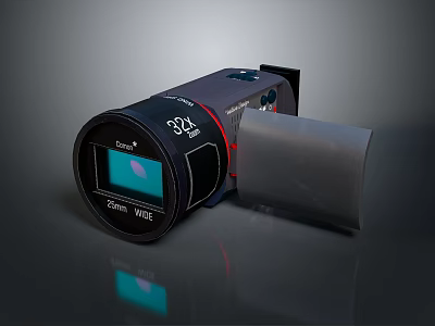 Handheld Digital Camera With 30x Zoom Wide Lens High Resolution Superior Image Quality 3d model