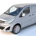 Silver Multipurpose Van with Side Doors Alloy Wheels and Modern Front Design 3d model