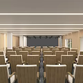 Modern multi-function hall multimedia audio and video 3d model