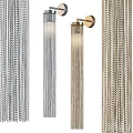 Modern Chain Design Wall Sconces With Long Hanging Metal Decor For Home Interior Lighting