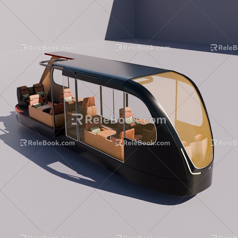 future tram m0022 futuristic tram 3d model