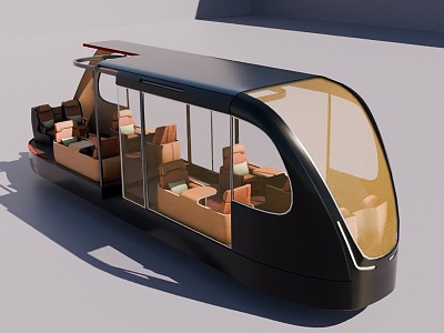 future tram m0022 futuristic tram 3d model