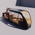 future tram m0022 futuristic tram 3d model