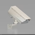 Outdoor Security Surveillance Camera with White Housing and Mounted Bracket for Home Protection