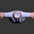 Cartoon Doctor Character With Red Cross Hat White Coat Blue Scrubs Stethoscope And Open Arms