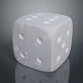 White Dice As Practical Living Supplies With Round Dots And Smooth Surface For Daily Use