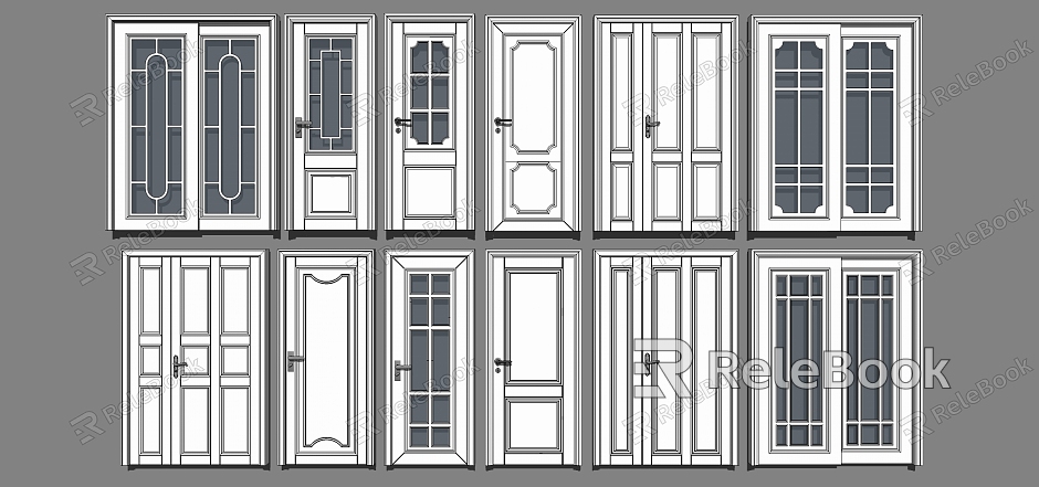 Jane Ou son and mother door solid wood sliding door son and mother door model