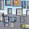 Decorative Stained Glass Window Designs With Various Patterns For Home Furniture Interiors