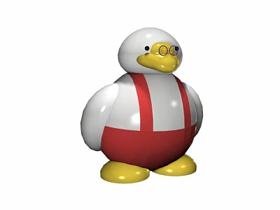 Modern toy little duck 3d model