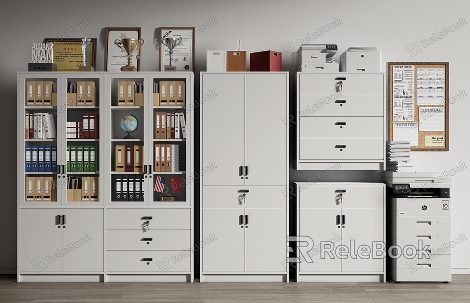 Modern File Cabinet File Cabinet File Cabinet Printer Trophy Office Supplies model