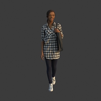 satchel woman 3d model