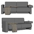 Modern double sofa 3d model