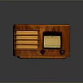 Vintage Wooden Desktop Computer With Display Screen And Control Knobs