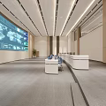 Modern monitoring room monitoring hall 3d model