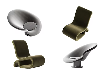 Modern shaped sofa 3d model