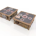Practical Wooden Square Storage Boxes With Circular Indentations And Small Compartments For Daily Use