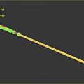 Modern Lightsaber 3D Render With Green Illuminated Blade And Detailed Hilt