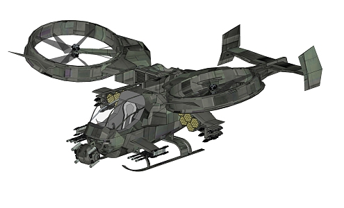 Modern Helicopter 3d model