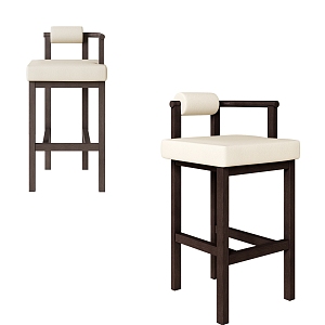 Vintage Bar Chair Bar Stool 3d model