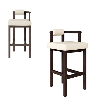 Vintage Bar Chair Bar Stool 3d model