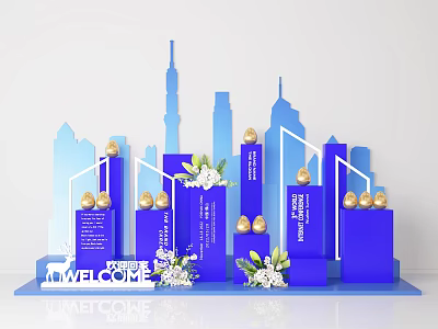 Modern Beauty Chen Silhouette Wall Silhouette Image Wall Display Wall Decoration Wall Model Wall Window Photo Wall Commercial Wall City Silhouette 3d model