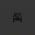 Green Military Truck With Vintage Design Rugged Tires And Open Cargo Bed