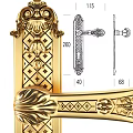 Ornate Golden Door Handles With Intricate Carved Patterns And Classic Vintage Decorative Design