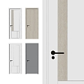 Modern Single Door Bedroom Door Room Door Set Door 3d model