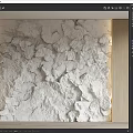 White Textured Background Wall With Wooden Frame And Soft Lighting In Modern Interior Design