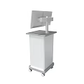 ERAY Medical Cart With Dual Monitors And White Cabinet On Wheels For Medical Use