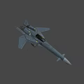 Gray Fighter Jet 3D Model With Sleek Aerodynamic Structure And Twin Engines 3d model