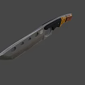 Tactical Knife With Stainless Steel Blade Circular Holes And Wooden Yellow Black Handle