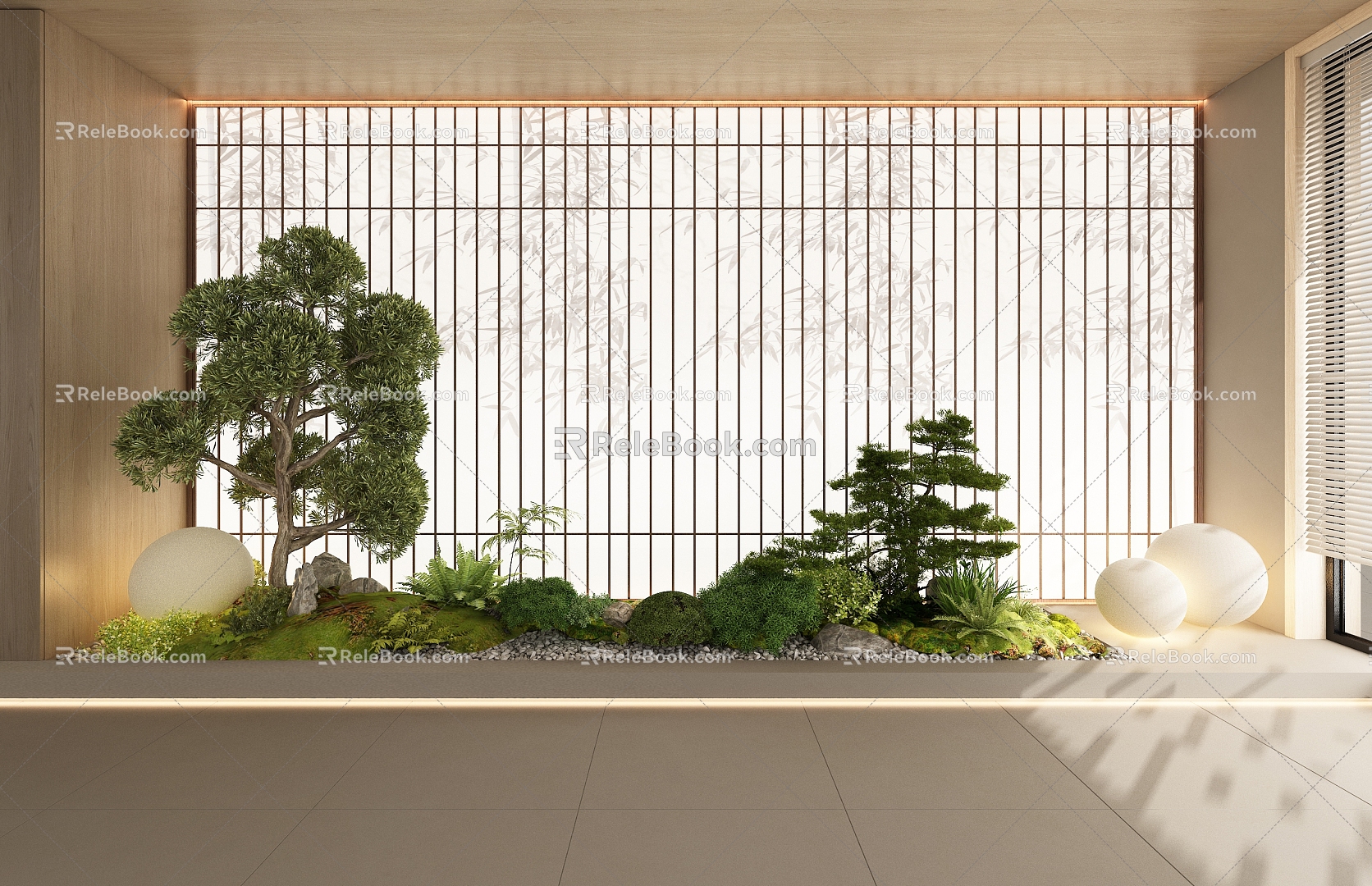 Landscape sketch interior landscape landscape wall courtyard landscape landscape small landscape plant collocation modeling 3d model