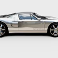 Silver Sleek Sports Car With Transparent Roof Aerodynamic Design And Alloy Wheels