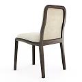 Modern Accent Chair with Beige Cushion Dark Wooden Legs Comfortable Backrest and Stylish Design