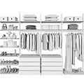 Modern Open Closet Design With Shelves Drawers Hanging Clothes Storage Boxes And Shoes