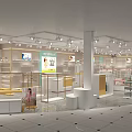 Modern Clothing Store Interior With Display Racks Shelves And Retail Layout