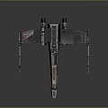 Modern fighter sci-fighter sci-fighter space fighter 3d model