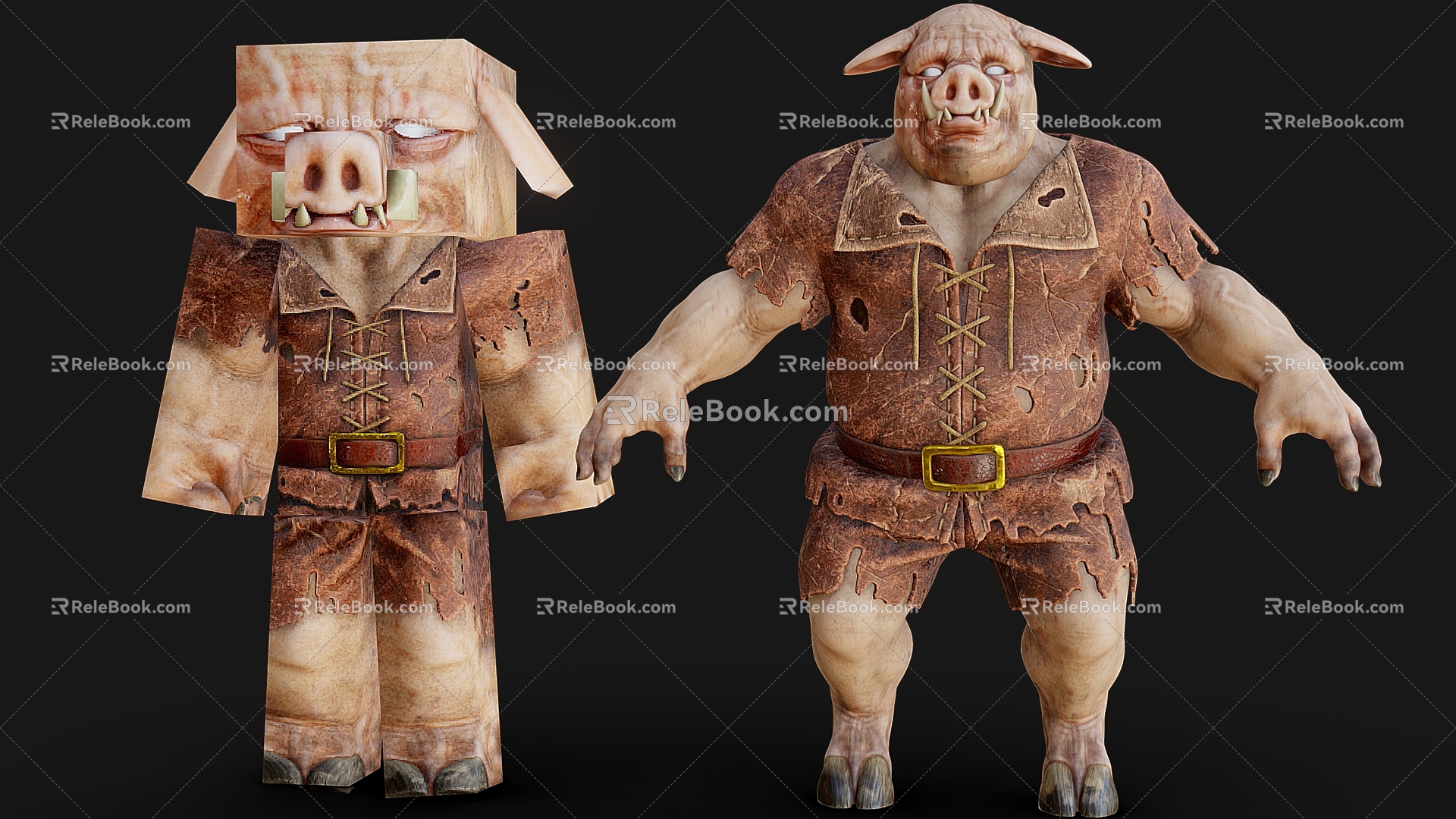 Monster Piggy Monster Warcraft Game Role Game Character 3d model