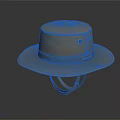 Light Brown Outdoor Hat With Wide Brim Ventilation Holes Metal Buckles And Adjustable Strap