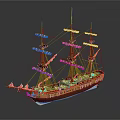 modern ship ancient ship ancient warship large ancient ship ancient warship 3d model