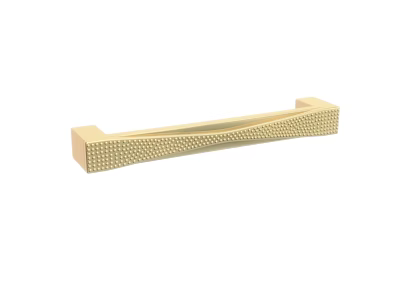Elegant Golden Furniture Handle With Decorative Dotted Texture For Cabinet Drawer 3d model