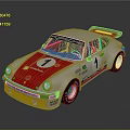 Porsche White And Red Race Car With Number 1 Logo And Racing Stickers
